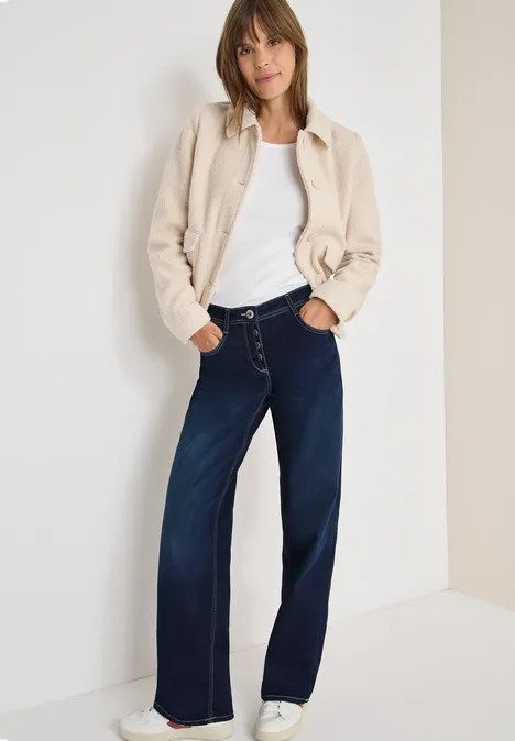 Wide Leg Jeans Dark blue wash