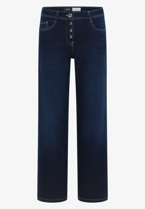 Wide Leg Jeans Dark blue wash
