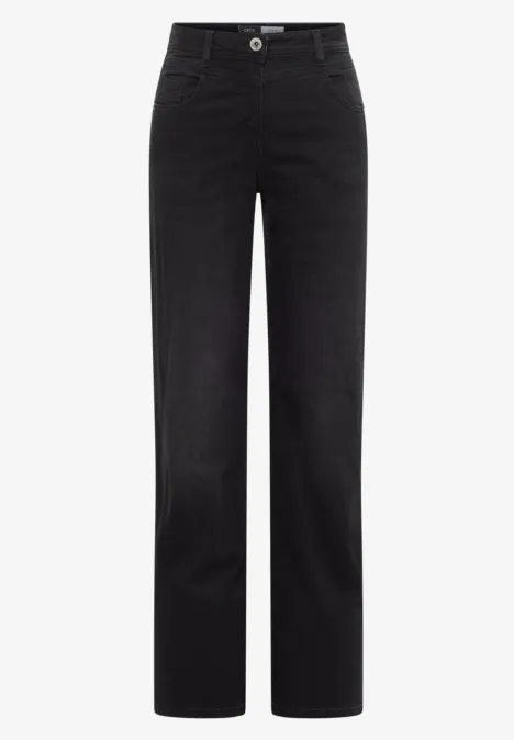 Wide Leg Jeans dark grey washed