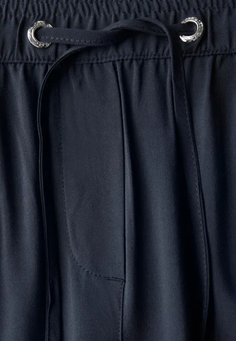 Straight Leg Viskose Hose universal blue