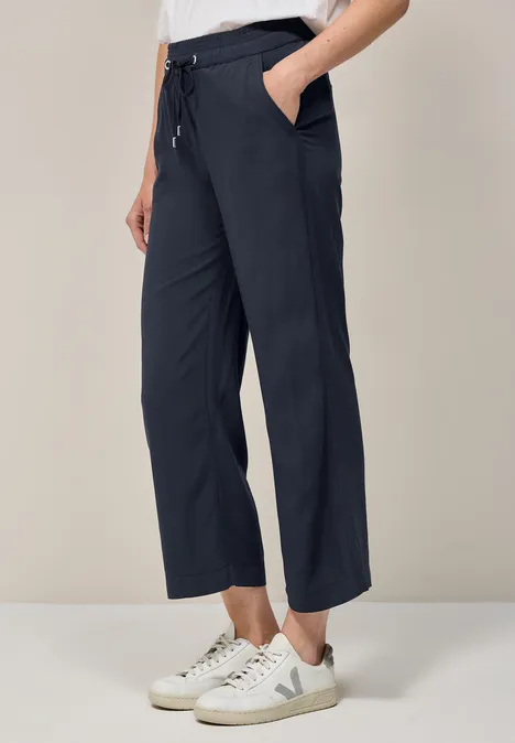 Straight Leg Viskose Hose universal blue