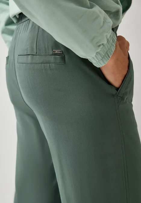 Straight Leg Viskose Hose dark balmy khaki