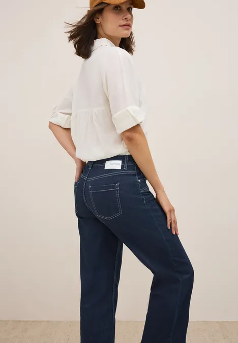 Rinsed Wide Leg Jeans rinsed wash