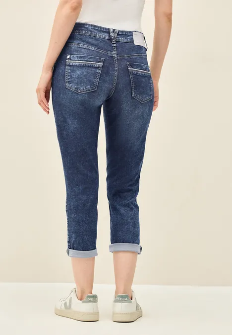 7/8-Jeans im Casual Fit mid blue used wash