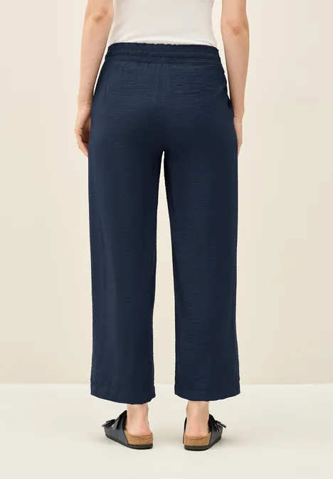 7/8 Twill-Hose mit Struktur urban navy blue