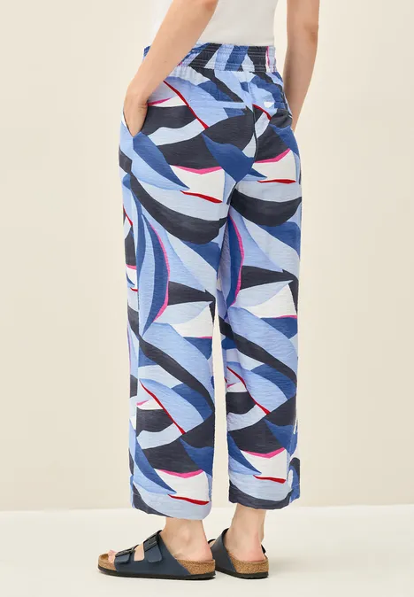 7/8 Twill-Hose mit Struktur urban navy blue