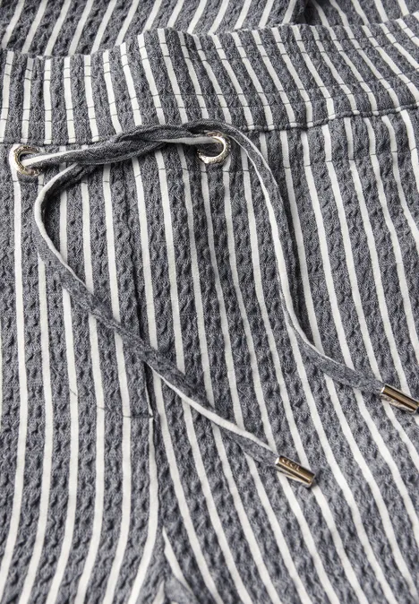 Gestreifte Seersucker Hose urban navy blue