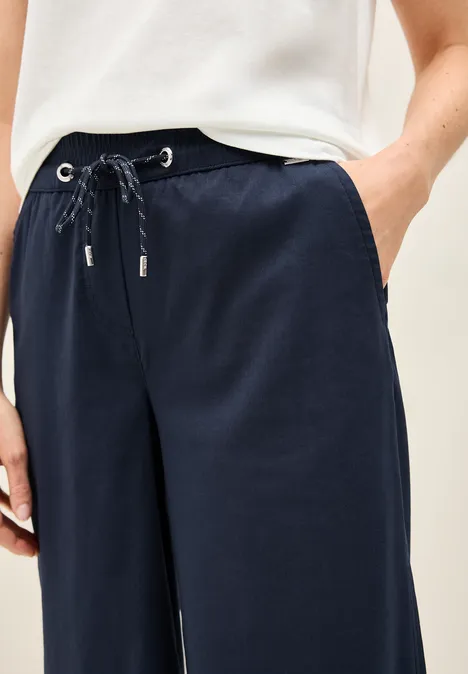 Wide Leg Hose urban navy blue