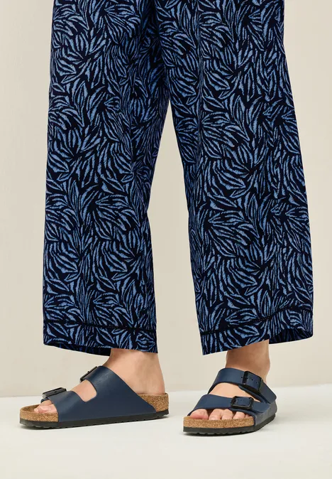 Wide Leg Hose mit Tapedetail urban navy blue