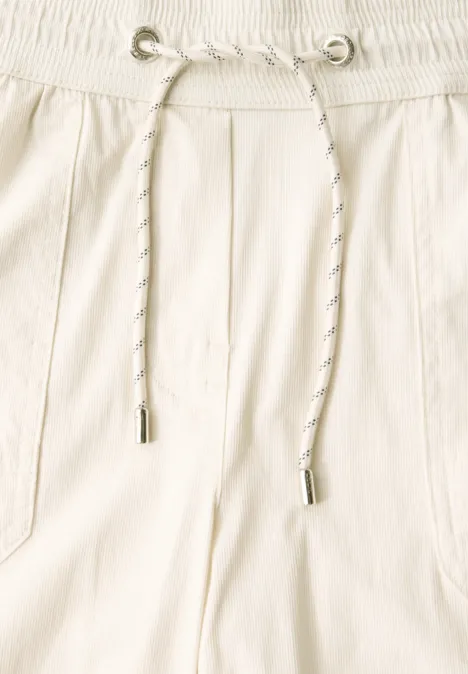 Gestreifte Cargo Hose light beige