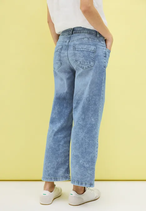 7/8 Wide Leg Jeans light blue wash