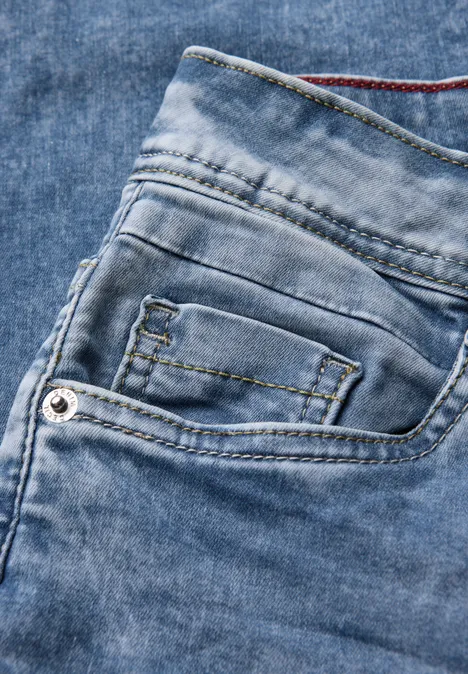 7/8 Wide Leg Jeans light blue wash