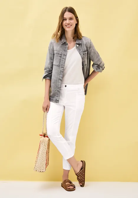 7/8 Straight Leg Hose White