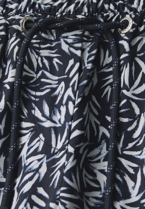 Gemusterte Loose Fit Hose urban dark blue