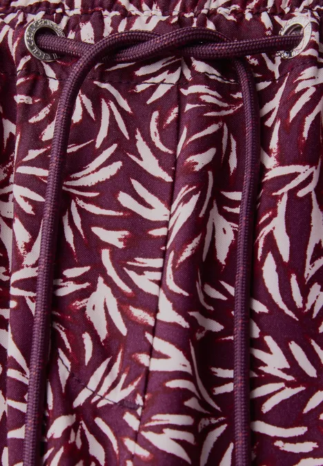 Gemusterte Loose Fit Hose mulberry red