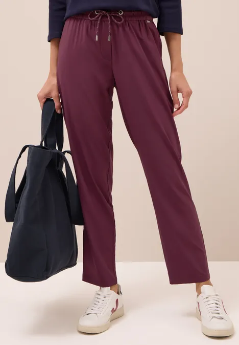 Hose im Casual Fit mulberry red