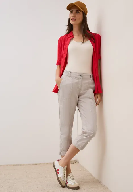 3/4 Hose im Casual Fit boulder beige