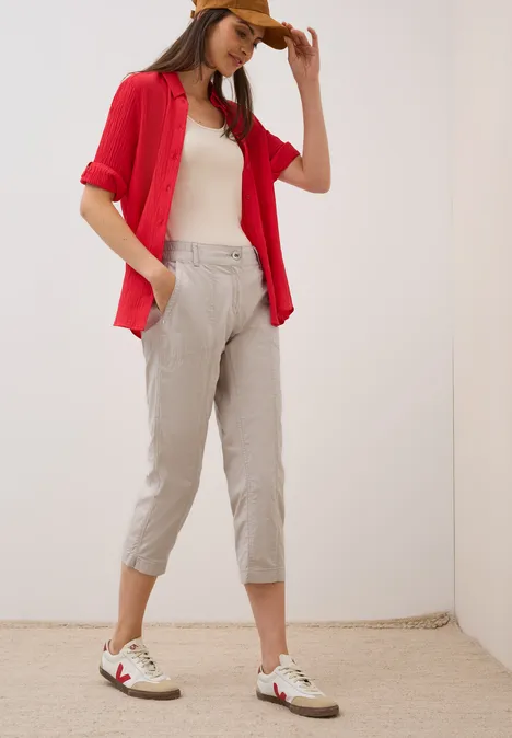 3/4 Hose im Casual Fit boulder beige