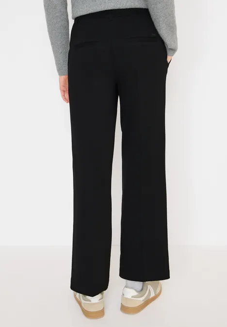 Straight Leg Jersey-Hose Black