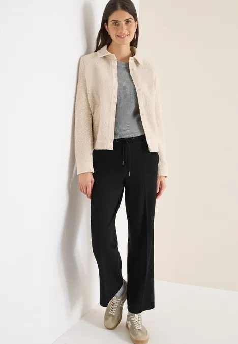 Straight Leg Jersey-Hose Black