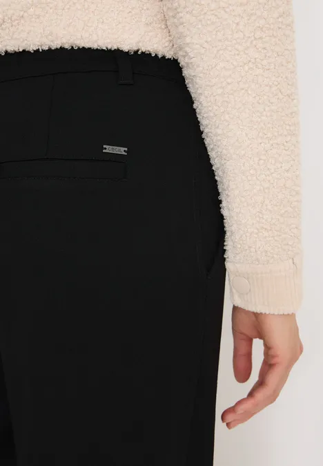 Straight Leg Jersey-Hose Black