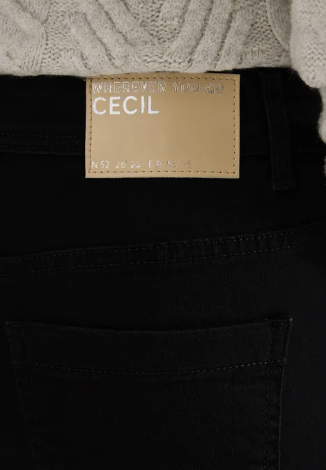 Wide Leg Jeans black washed