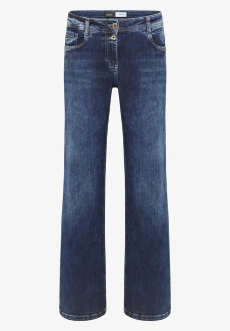 Wide Leg Jeans mid blue wash