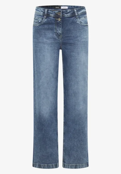 Jeans mit Gallonstreifen light blue washed