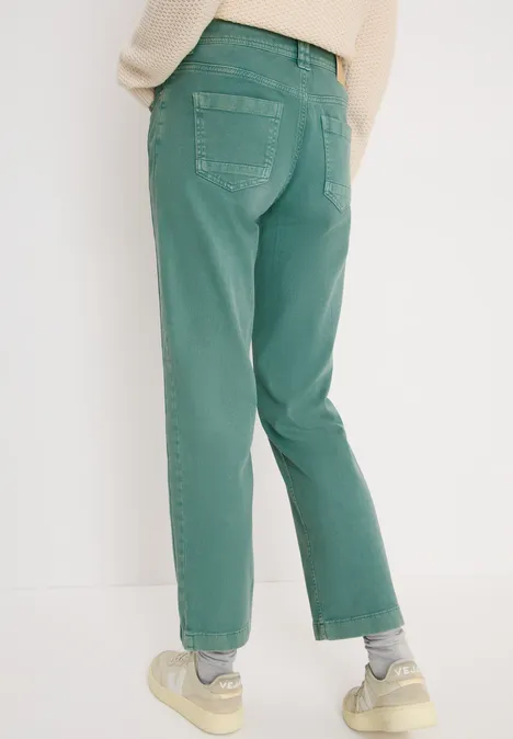 Colored Straight Leg Jeans jewel green