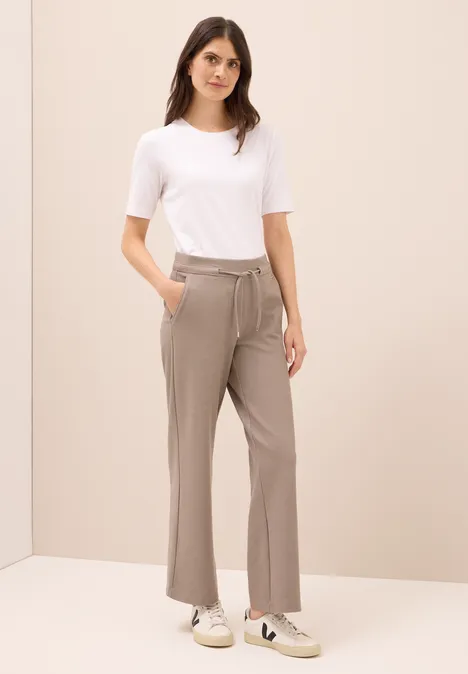 Wide Leg Hose natural taupe