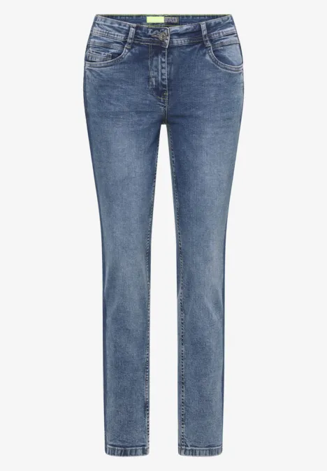 Jeans mit Galonstreifen light blue washed