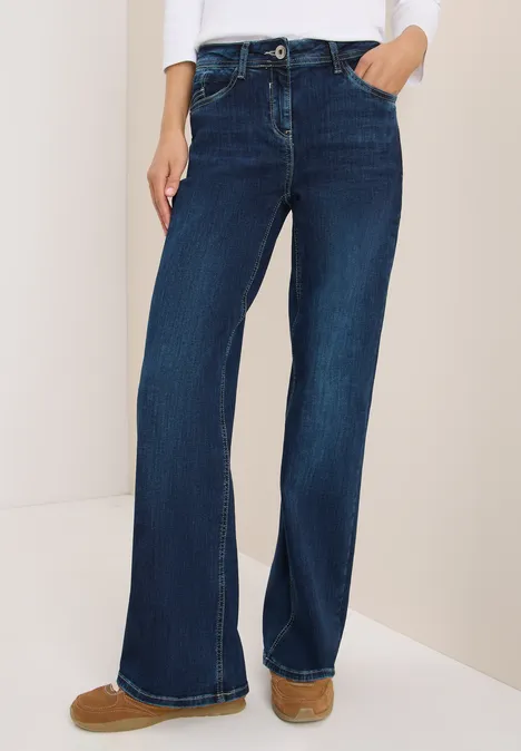 Wide Legs Jeans Dark blue wash
