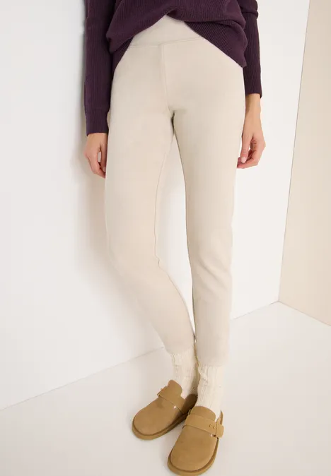 Veloursleggings oat milk beige