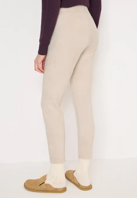 Veloursleggings oat milk beige