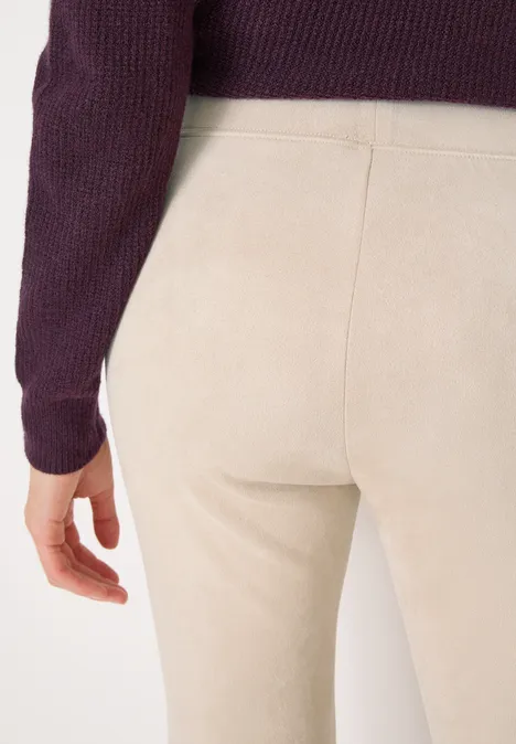 Veloursleggings oat milk beige