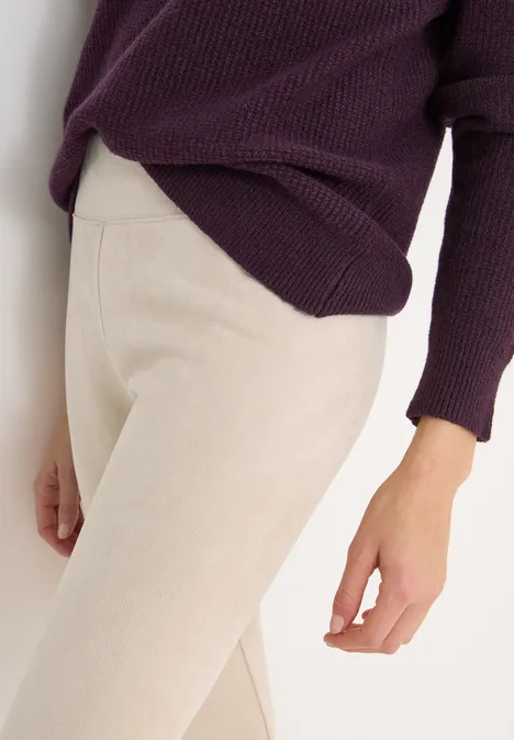 Veloursleggings oat milk beige