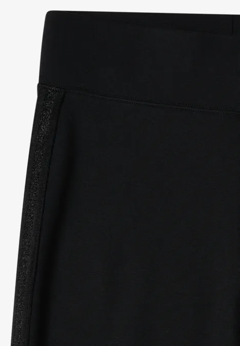 Leggings mit Glitzer-Tape Black