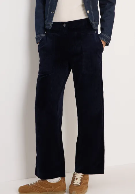 Wide Leg Cordhose urban dark blue