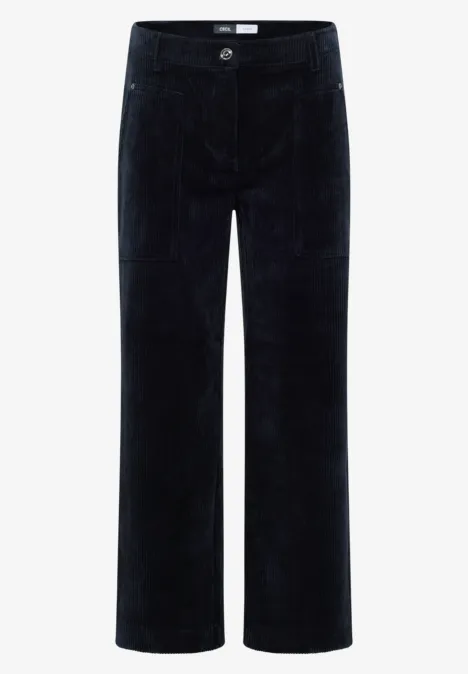 Wide Leg Cordhose urban dark blue