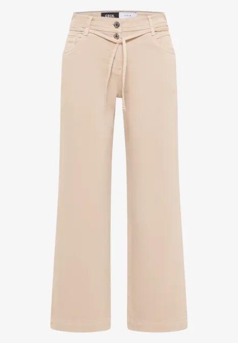 Wide Leg Jeans mit Flare eggshell white