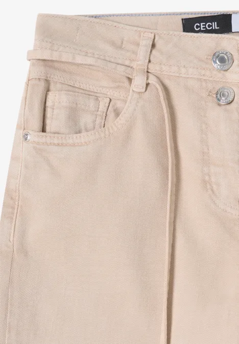 Wide Leg Jeans mit Flare eggshell white