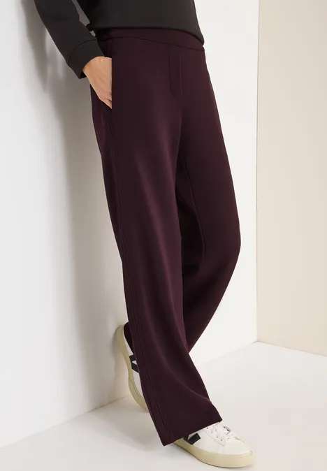 Softe Hose mit Gallostreifen eggplant red