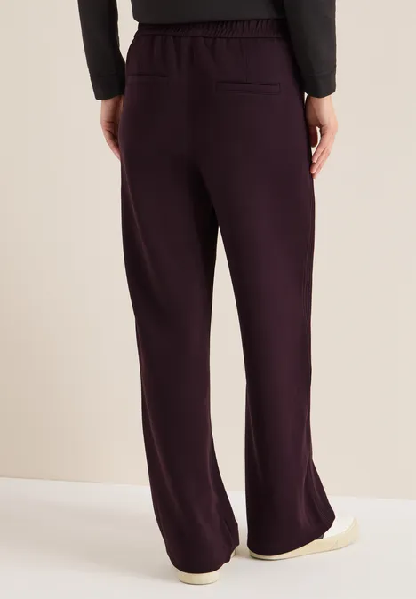 Softe Hose mit Gallostreifen eggplant red