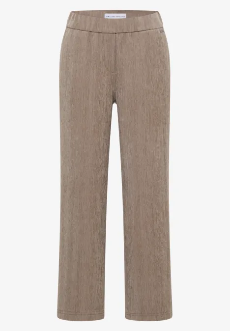 Softe Chenille Wide Leg Hose sandalwood beige melange