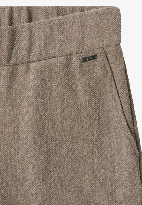 Softe Chenille Wide Leg Hose sandalwood beige melange