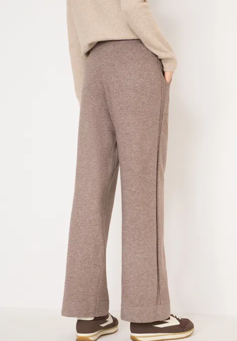 Wide Leg Strickhose chocolate mousse melange