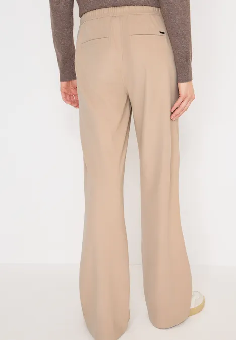 Spodnie Twill z szerokimi nogawkami eggshell white