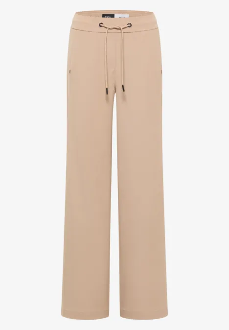 Spodnie Twill z szerokimi nogawkami eggshell white