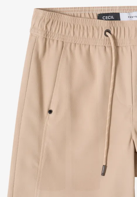 Spodnie Twill z szerokimi nogawkami eggshell white