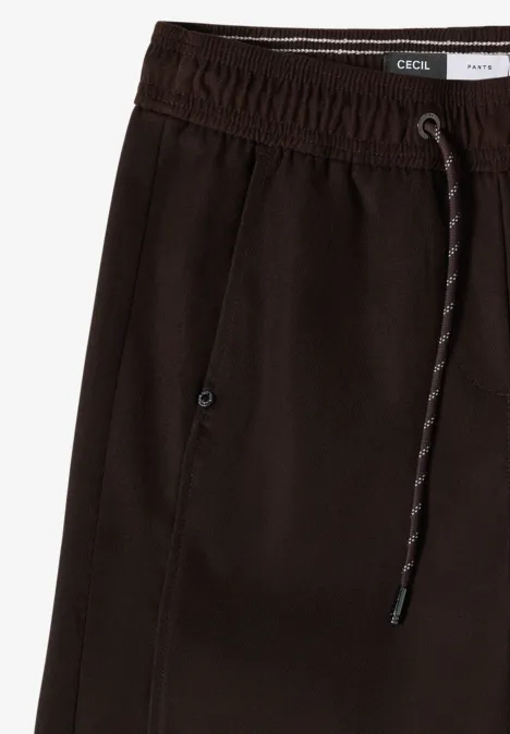 Spodnie Twill z szerokimi nogawkami tartufo brown